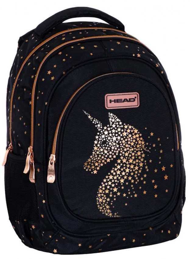 Ученическа раница, Head, Златен Еднорог, 39 х 28 х 15 см - Image 2