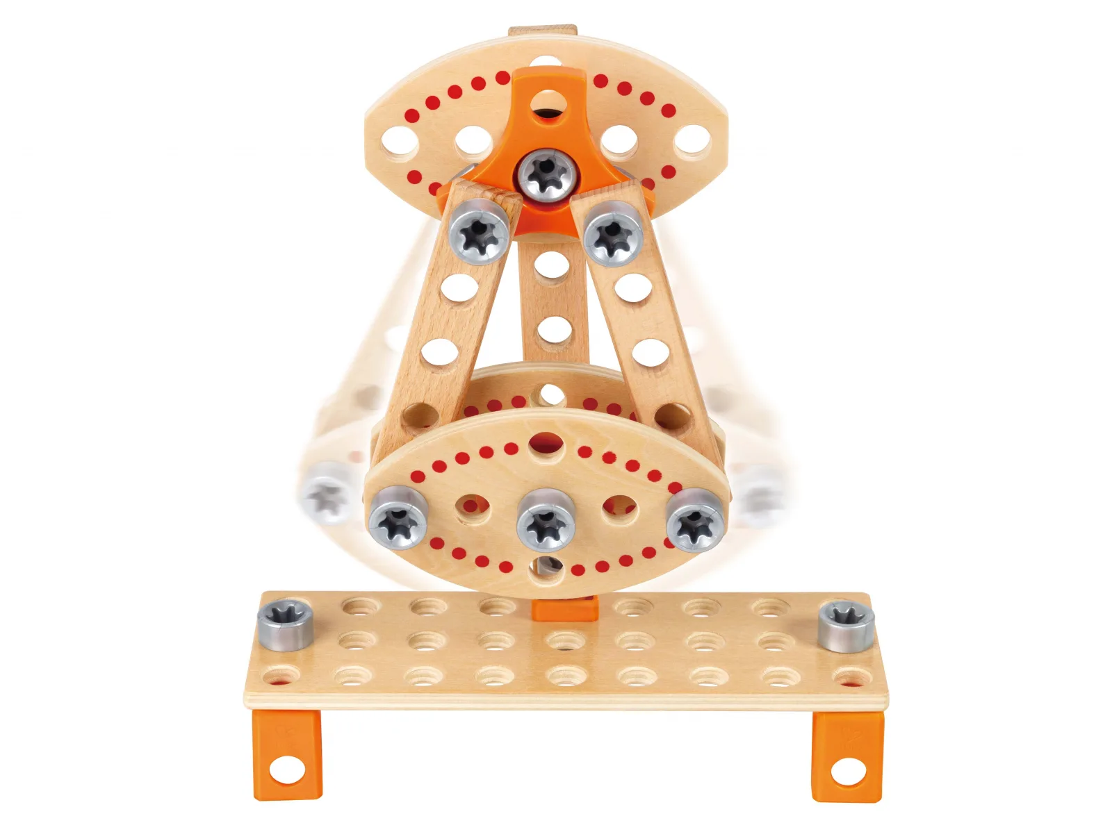 Дървен комплект, Hape, Млад изобретател, Изгради си карнавал, 73 части - Image 2