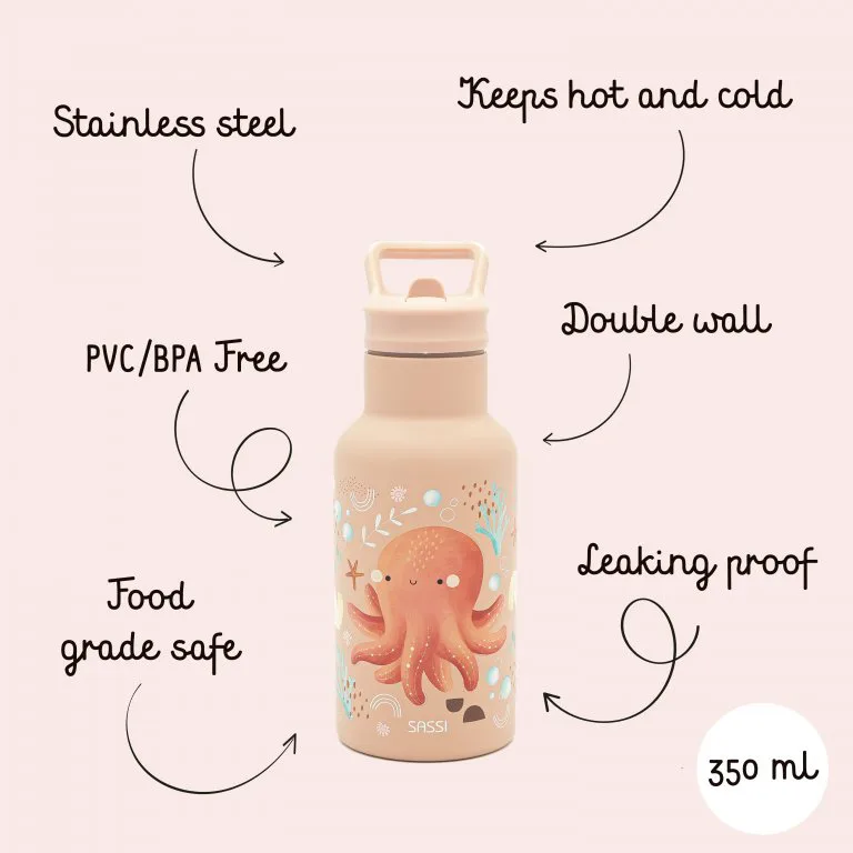 Термо бутилка от неръждаема стомана, Sassi, 350мл., Октопод - Image 3