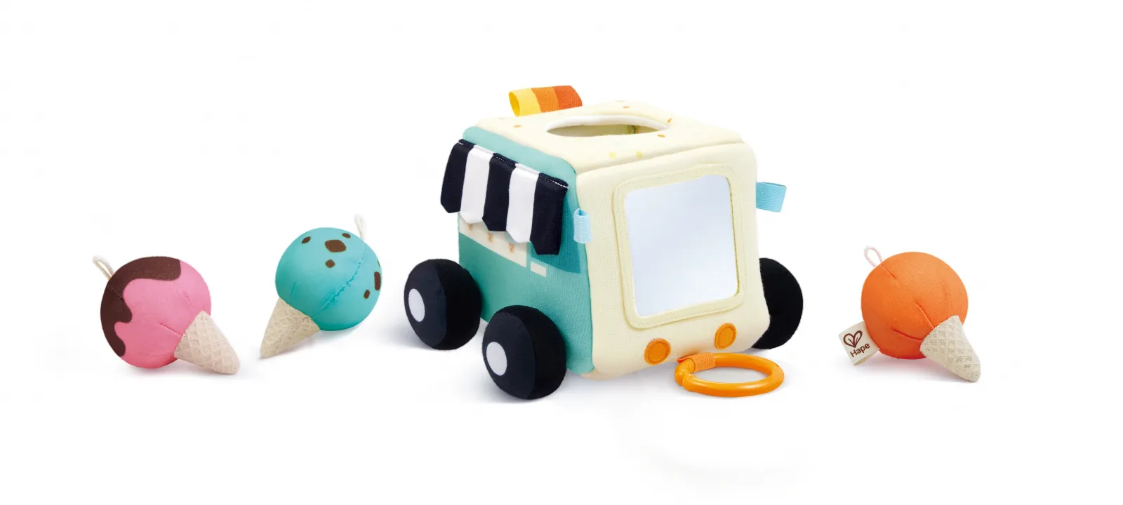 Мека сензорна играчка, Hape, Камион за сладолед - Image 3