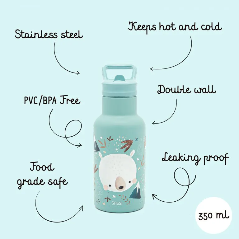 Бутилка от неръждаема стомана, Sassi, 500мл., Мечка - Image 3