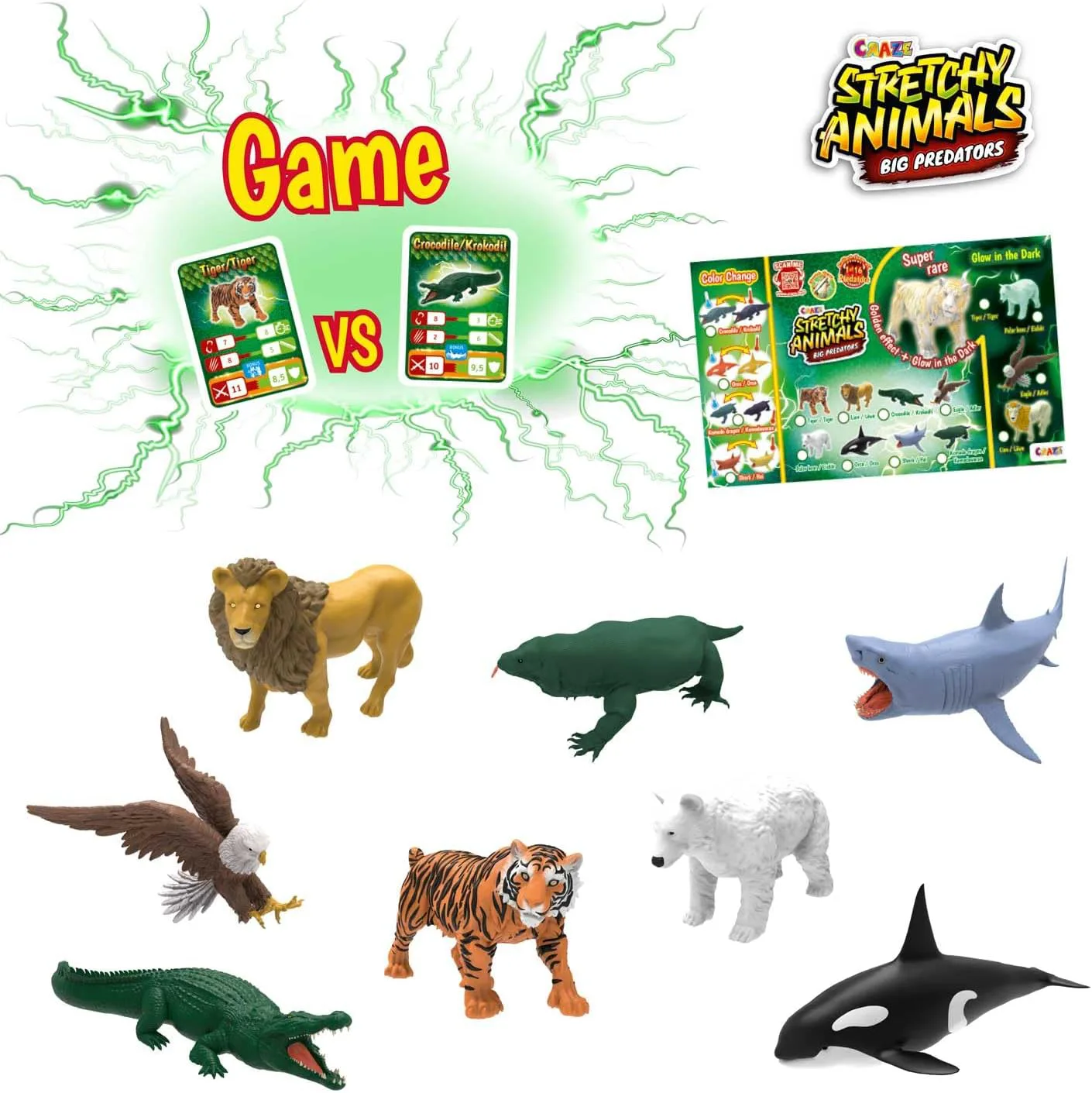 Колекционерска фигурка, Craze, Разтегливи животни, Големи хищници - Image 4