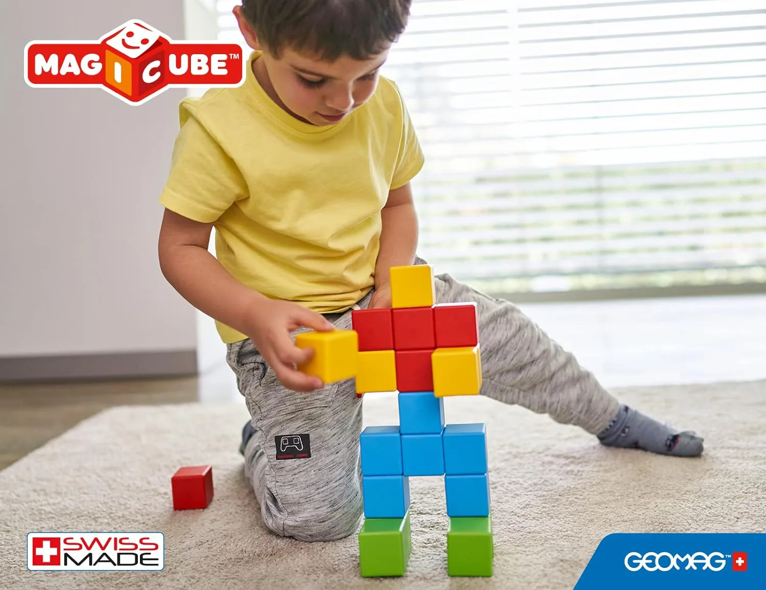 Магнитен конструктор, Geomag, Magicube, Full Color, 24 части - Image 7