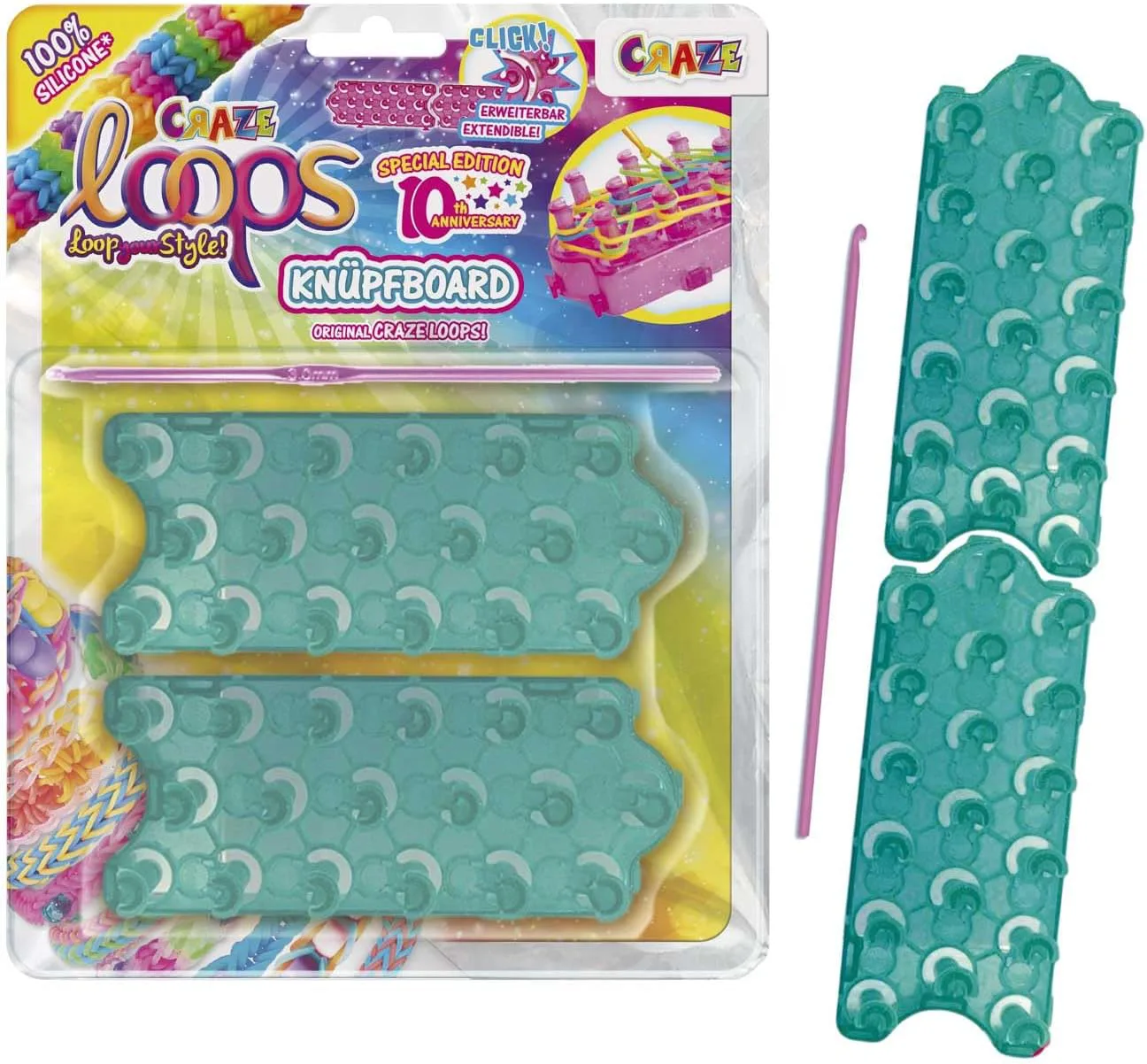 Творчески комплект, Craze, Loops, Комплект подложки и кука за плетене на гривни - Image 5