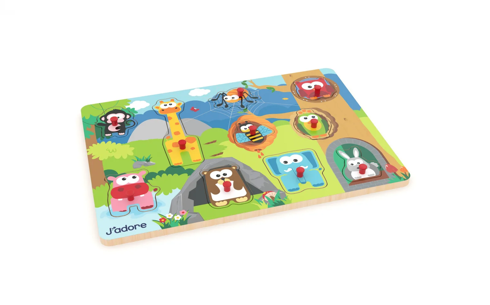 Дървен пъзел за съответсвие, J′adore, Животни - Image 2
