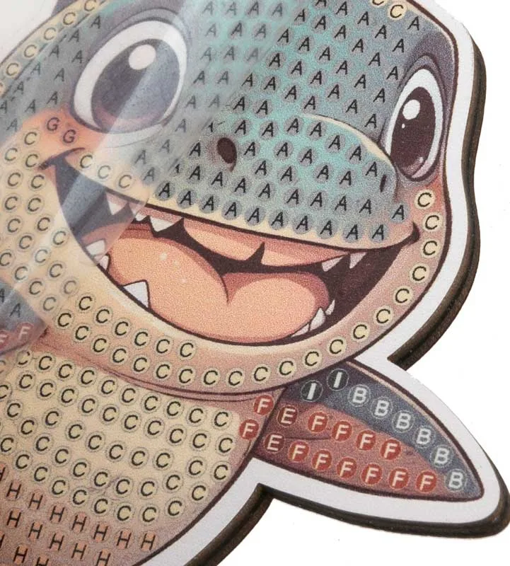 Комплект за диамантена бродерия, Craft Buddy, Crystal Art Buddies, Акула, 7 части - Image 4