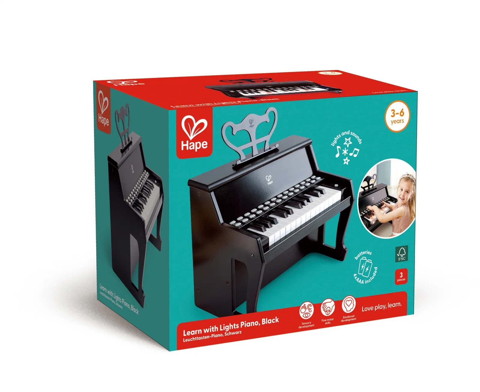 Дървено пиано, Hape, Черно - Image 8