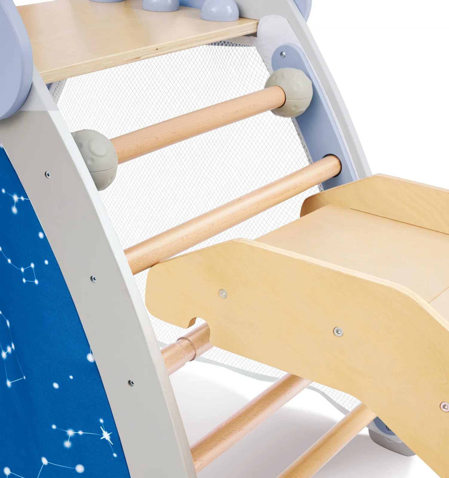 Дървен комплект, Hape, 4 в 1 Комплект за катерене и пързаляне, 176.28 x 52.5 x 79.25 см - Image 7