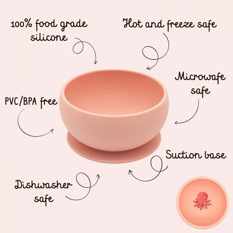 Силиконова купичка за хранене с вакуум, Sassi, Октопод - Image 4