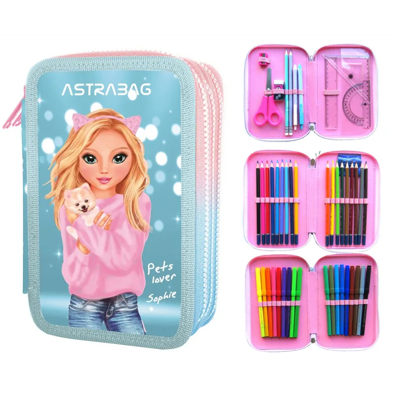 Ученически несесер, Astra, AС31, Топ тийнейджъри, Софи, С аксесоари, 20.5 x 13 x 6 см - Image 2