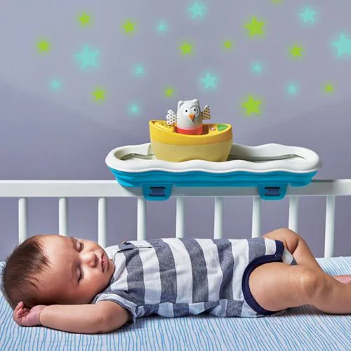 Музикална нощна лампа, Taf Toys, Бухалче в лодка, 41.5 x 9 x 26.5 см - Image 2