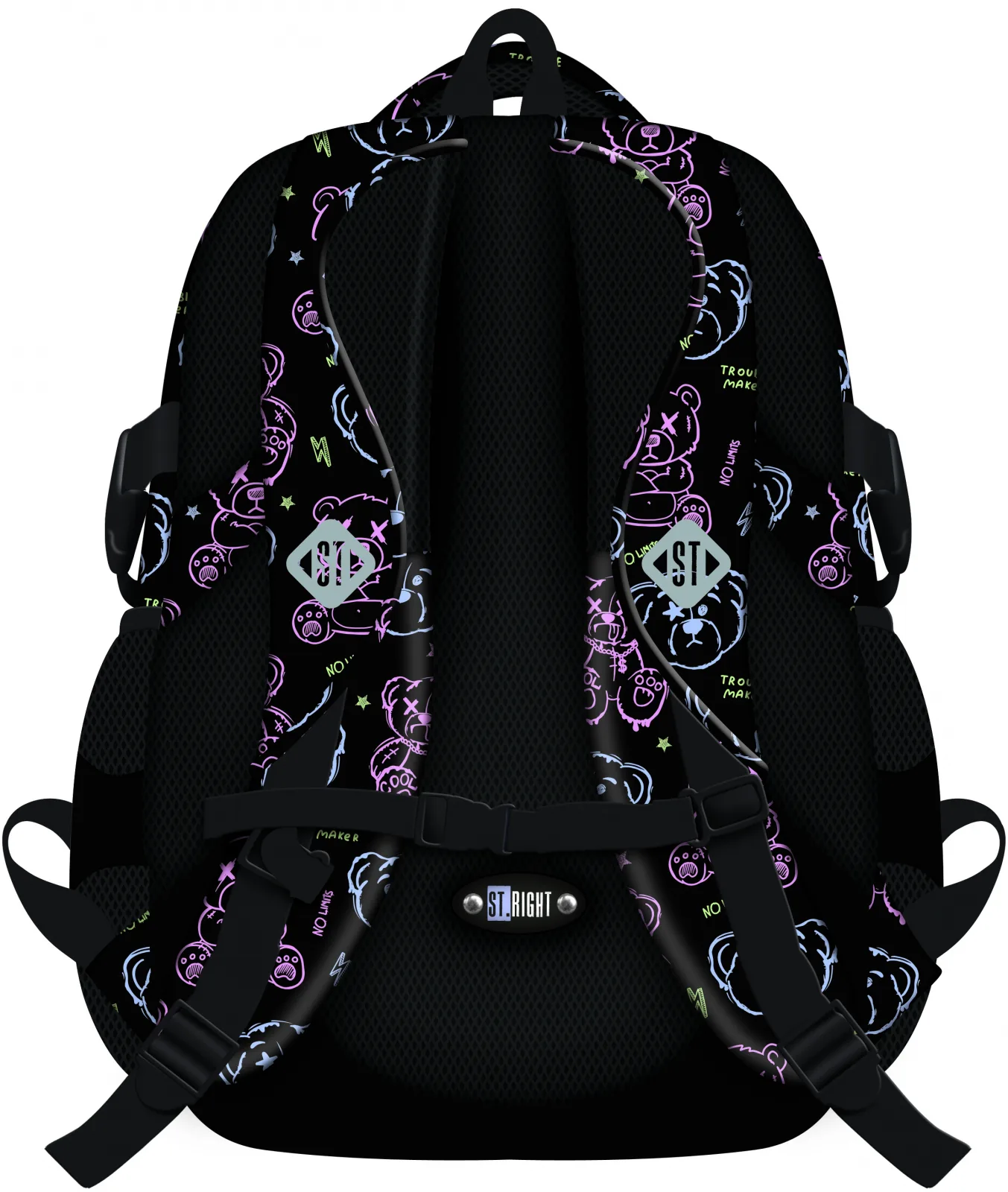 Ученическа раница, St.Right, Мечка, 43 x 32 x 21 см - Image 2