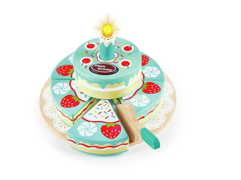 Дървена интерактивна торта, Hape, Честит Рожден Ден - Image 4