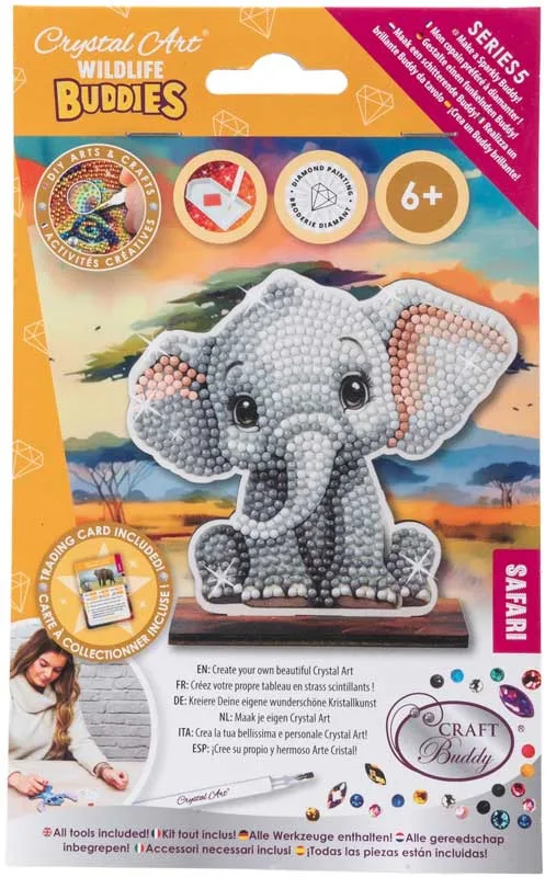 Комплект за диамантена бродерия, Craft Buddy, Crystal Art Buddies, Слон, 7 части - Image 2
