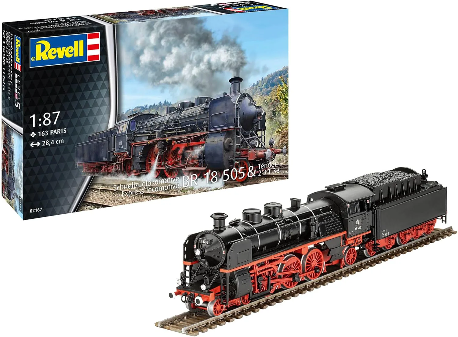 Сглобяем модел, Revell, Експресен влак локомотив BR18 505 - Image 2