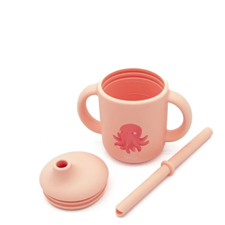 Силиконова чаша със сламка Sassi, Октопод - Image 3