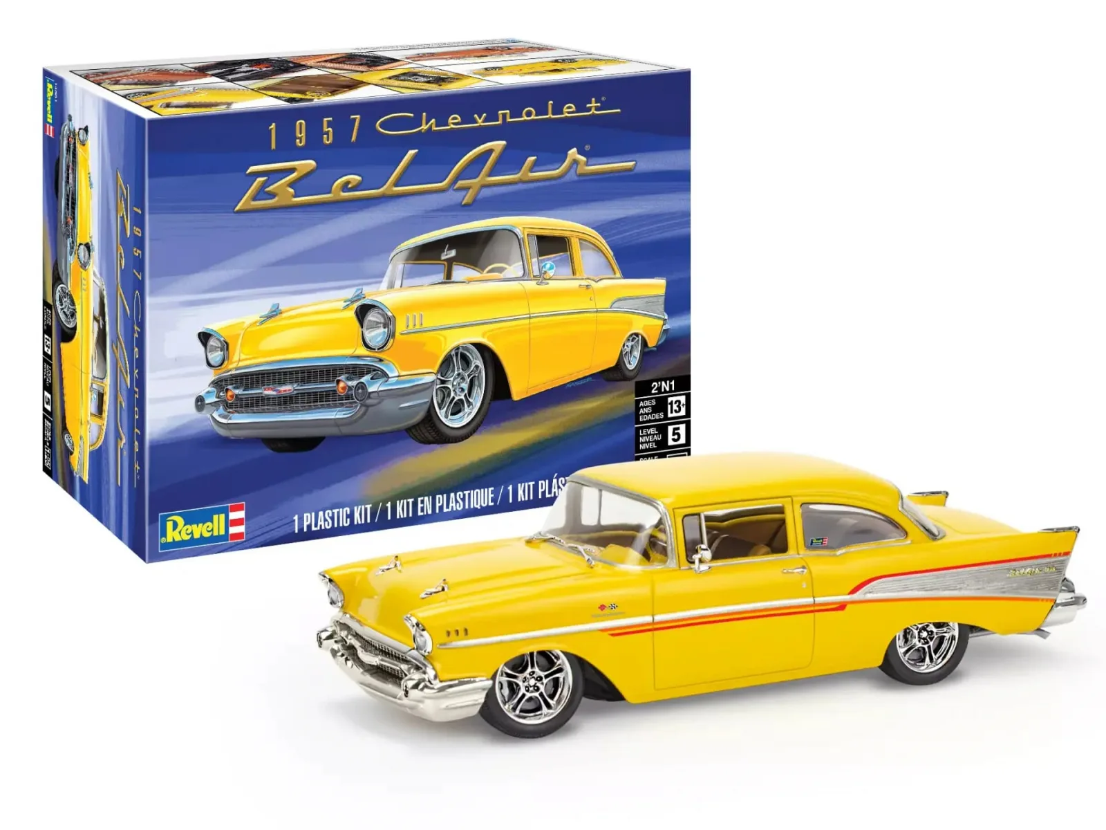 Сглобяем модел, Revell, Chevrolet Bel Air 1957, 186 части - Image 2