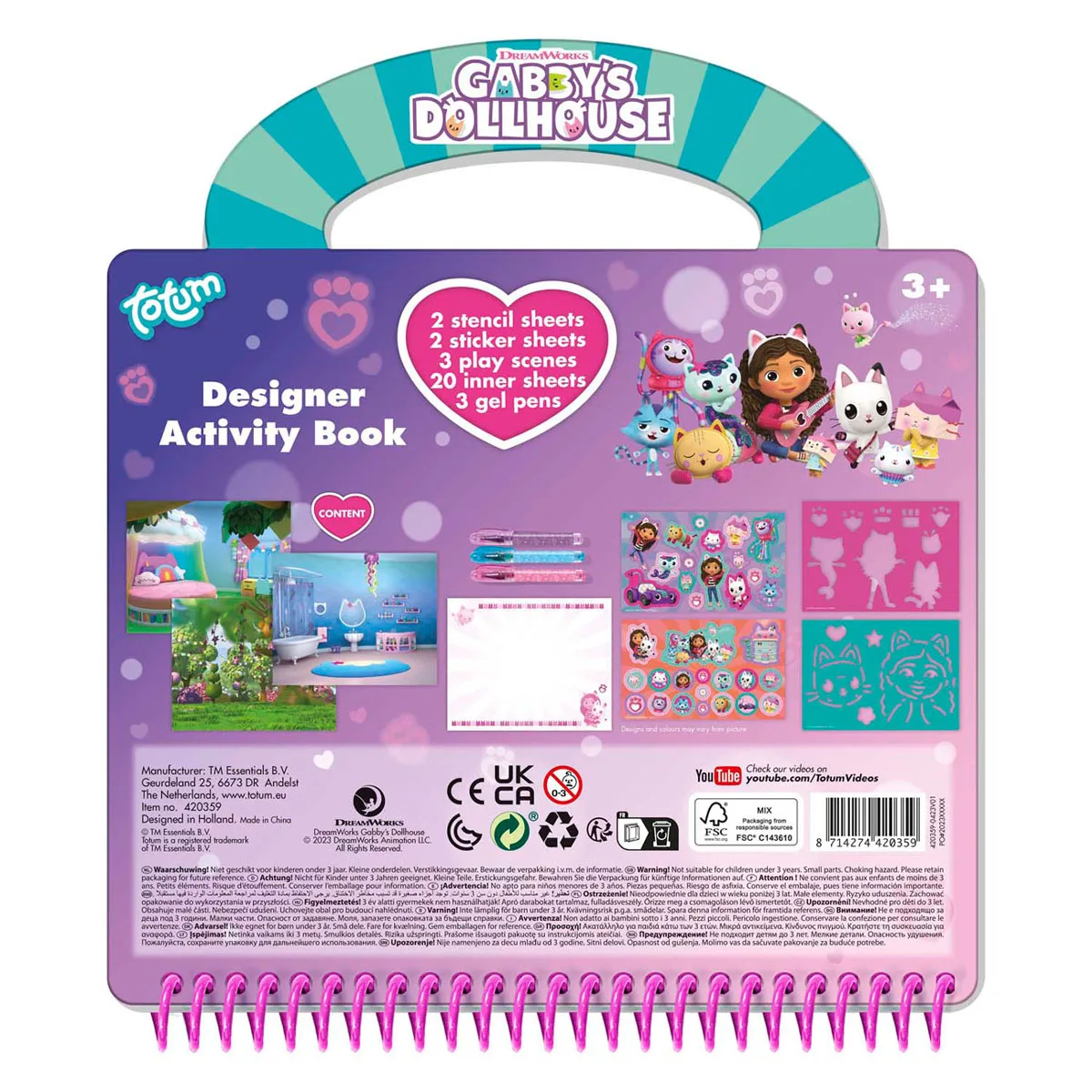 Творчески комплект, Totum, Gabby′s Dollhouse, Книжка за рисуване - Image 2