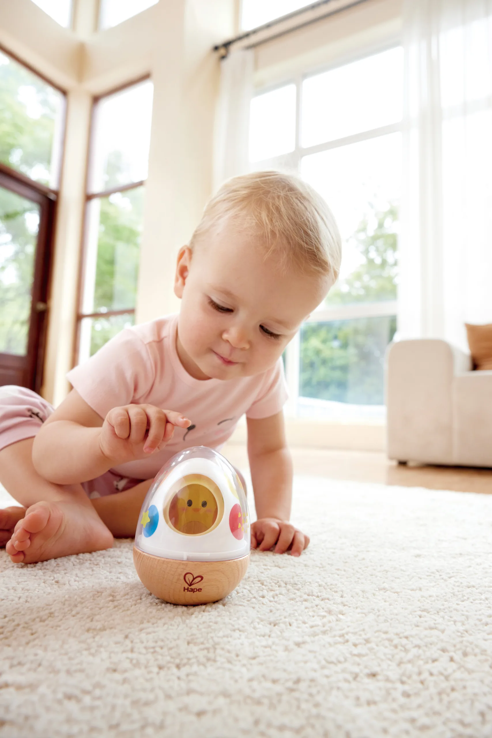 Бебешка играчка, Hape, Клатещо се пиле сортер - Image 5