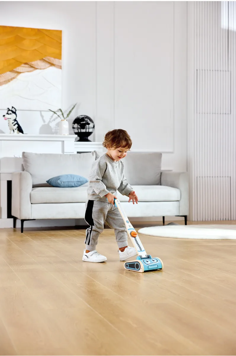 Детски игрален комплект, Hape, Прахосмукачка робот, 17.5 х 18 х 58 см, 7 части - Image 9