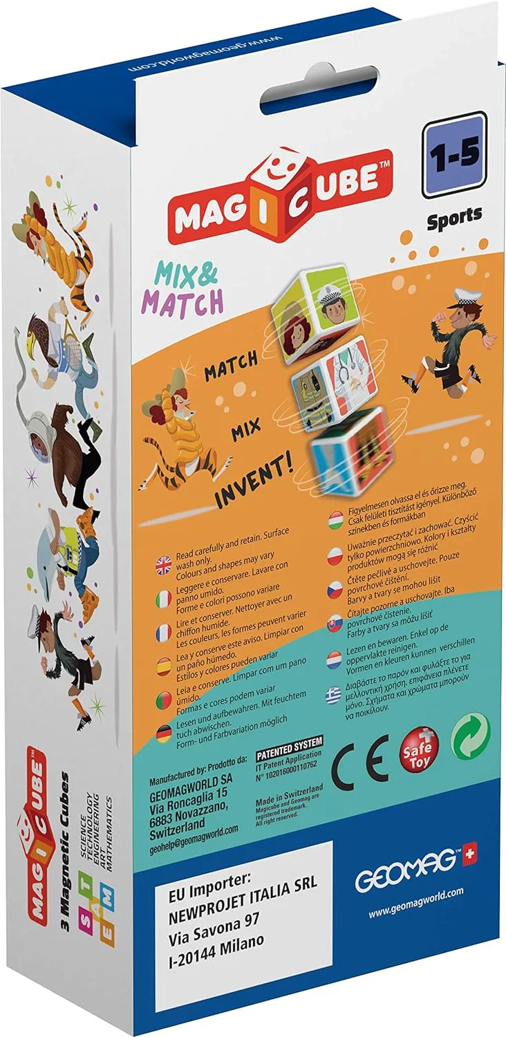 Магнитен конструктор, Geomag, Magicube, Спорт, 3 части - Image 2