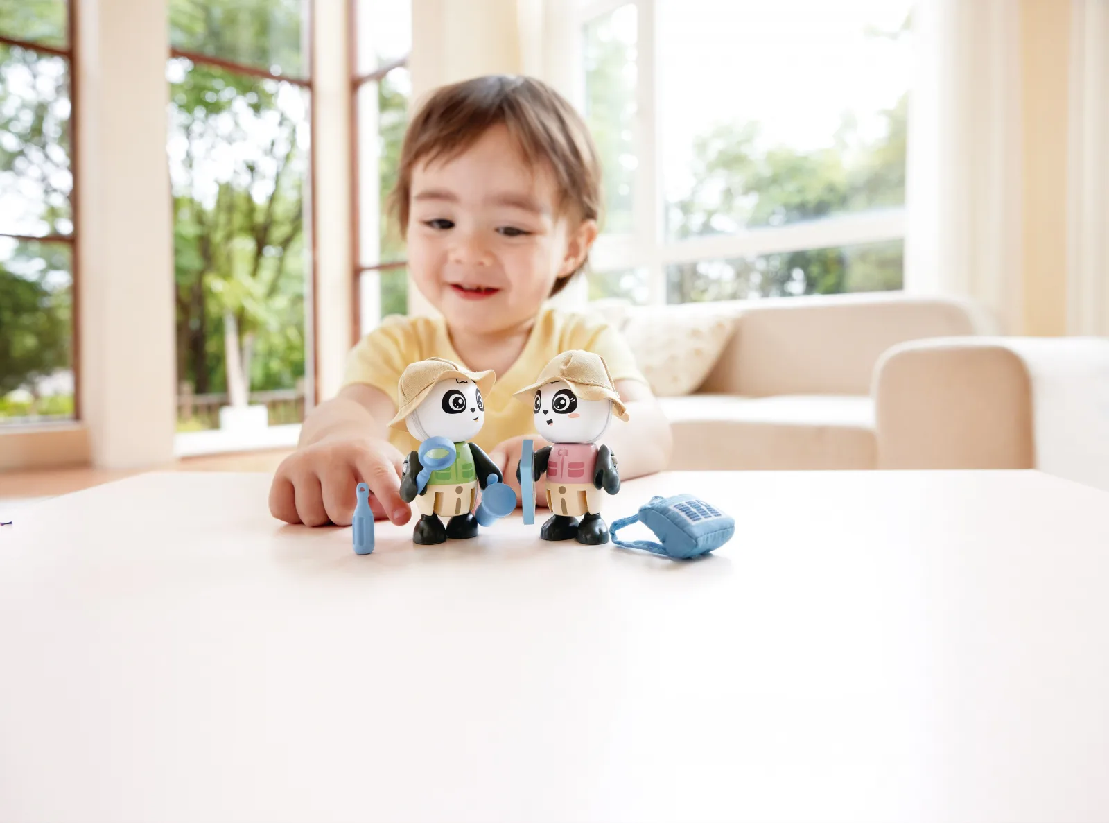 Дървен комплект, Hape, Пам и Сам, 8 части - Image 3