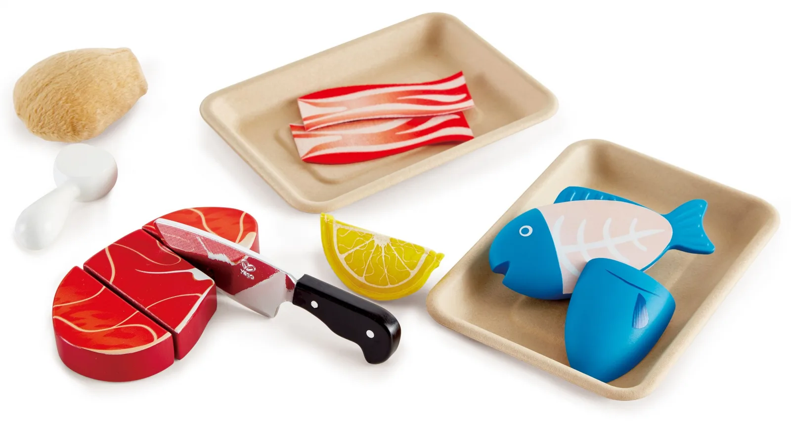 Дървен комплект, Hape, Риба и месо, 9 части - Image 2