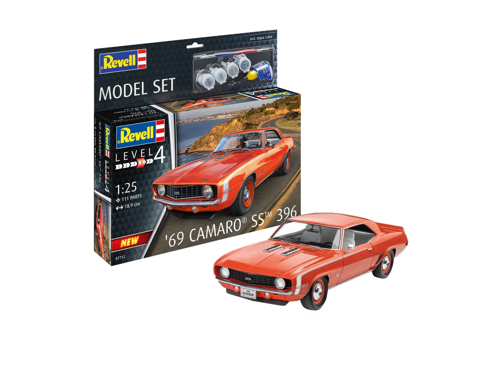 Комплект сглобяем модел, Revell, Автомобил Camaro SS 1969, 111 части - Image 2