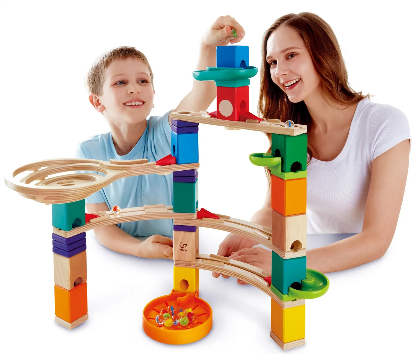 Комплект дървена писта, Hape Quadrilla, Катерачът, 44 части - Image 4