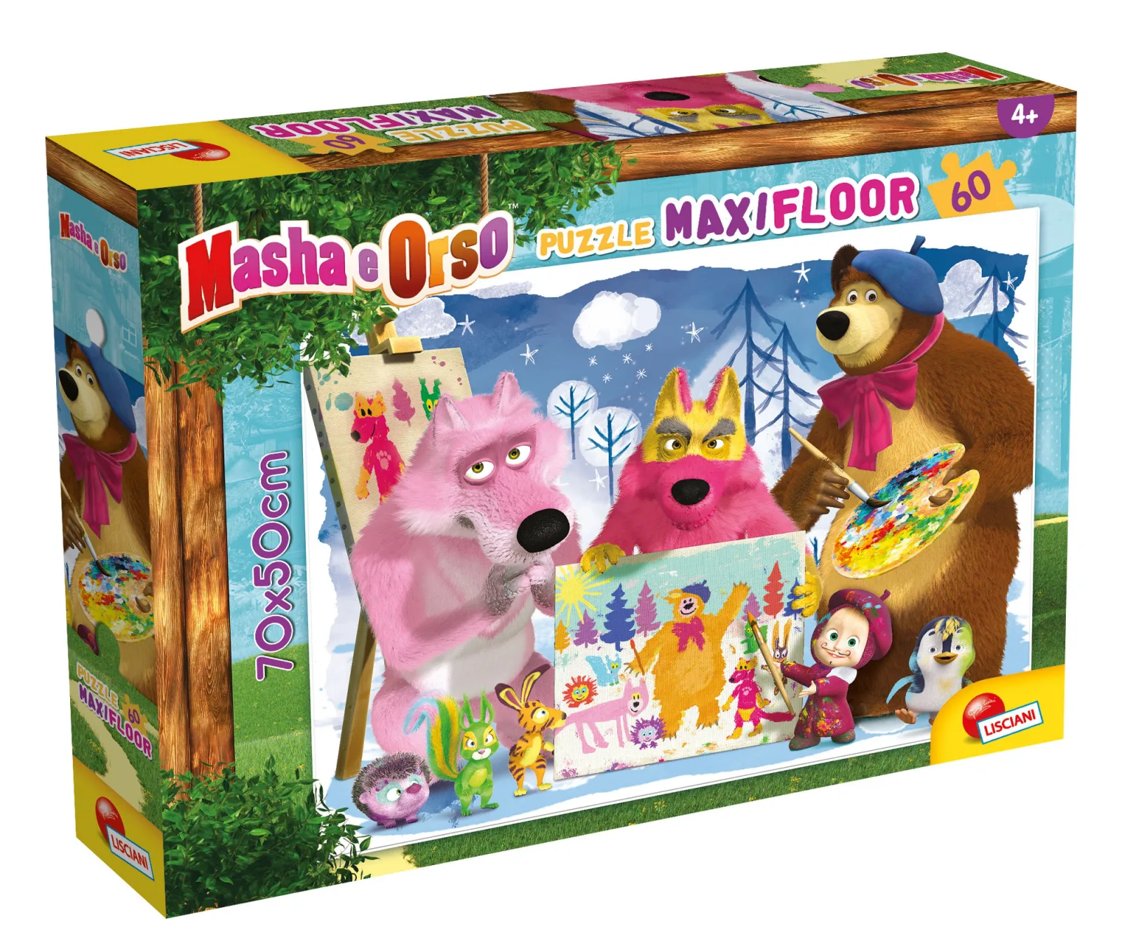 Пъзел, Lisciani, Маша и Мечока, Да рисуваме заедно, 60 части - Image 2