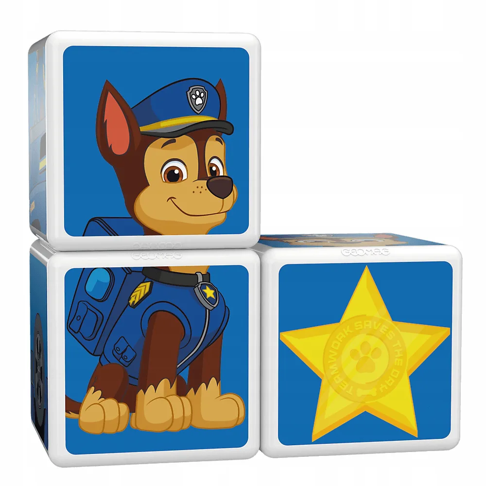 Магнитен конструктор, Geomag, Magicube, Paw Patrol, Полицейската кола на Чейс 079, 5 части - Image 5
