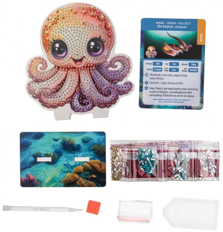 Комплект за диамантена бродерия, Craft Buddy, Crystal Art Buddies, Октопод, 7 части - Image 3