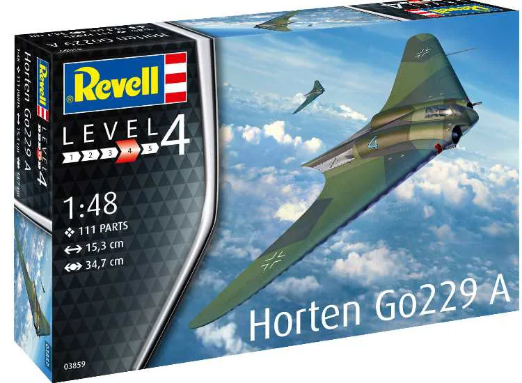 Сглобяем модел, Revell, Немски бомбардировач Horten Go229A, 111 части - Image 4