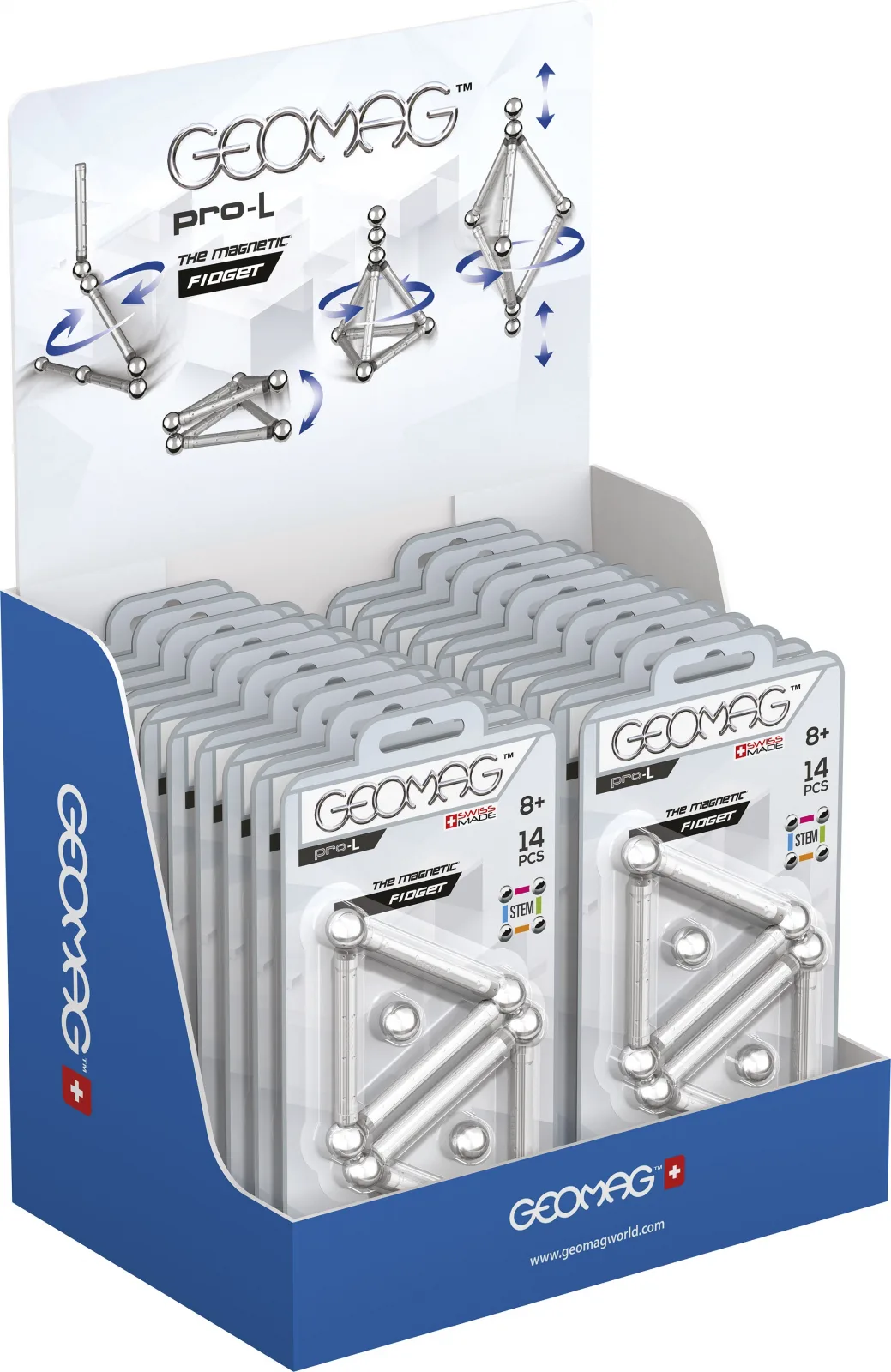 Магнитен конструктор, Geomag, Pro-L Fidget, 14 части - Image 2