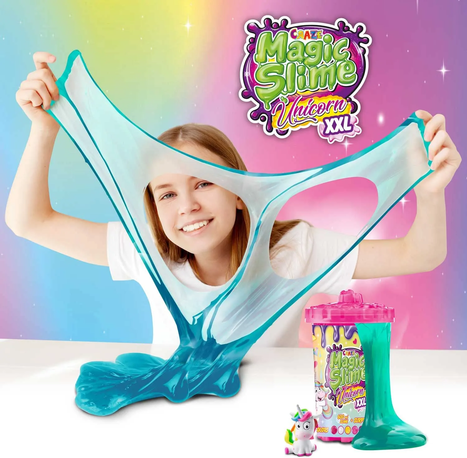 Магически слайм XXL, Craze, С фигурка изненада Еднорог, 600 гр. - Image 5