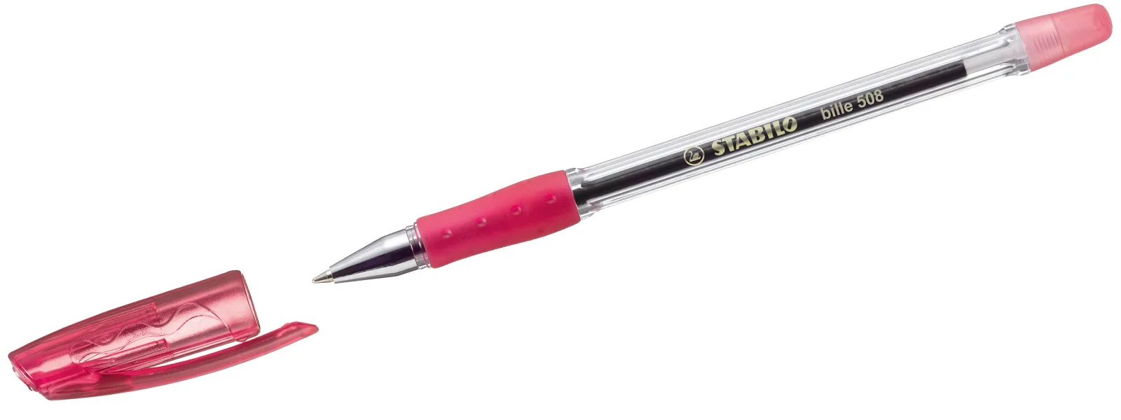 Химикалка с капачка, Stabilo, Bille F, Червен - Image 2