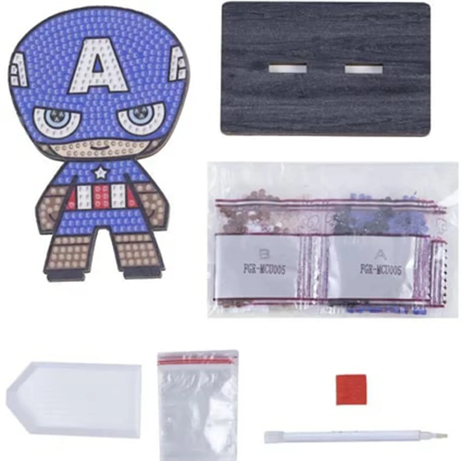 Комплект за диамантена бродерия, Craft Buddy, Crystal Art Buddies, Капитан Америка, 7 части - Image 2