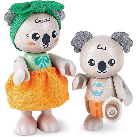 Комплект дървени фигури, Hape, Семейство коали, 10 части - Image 3