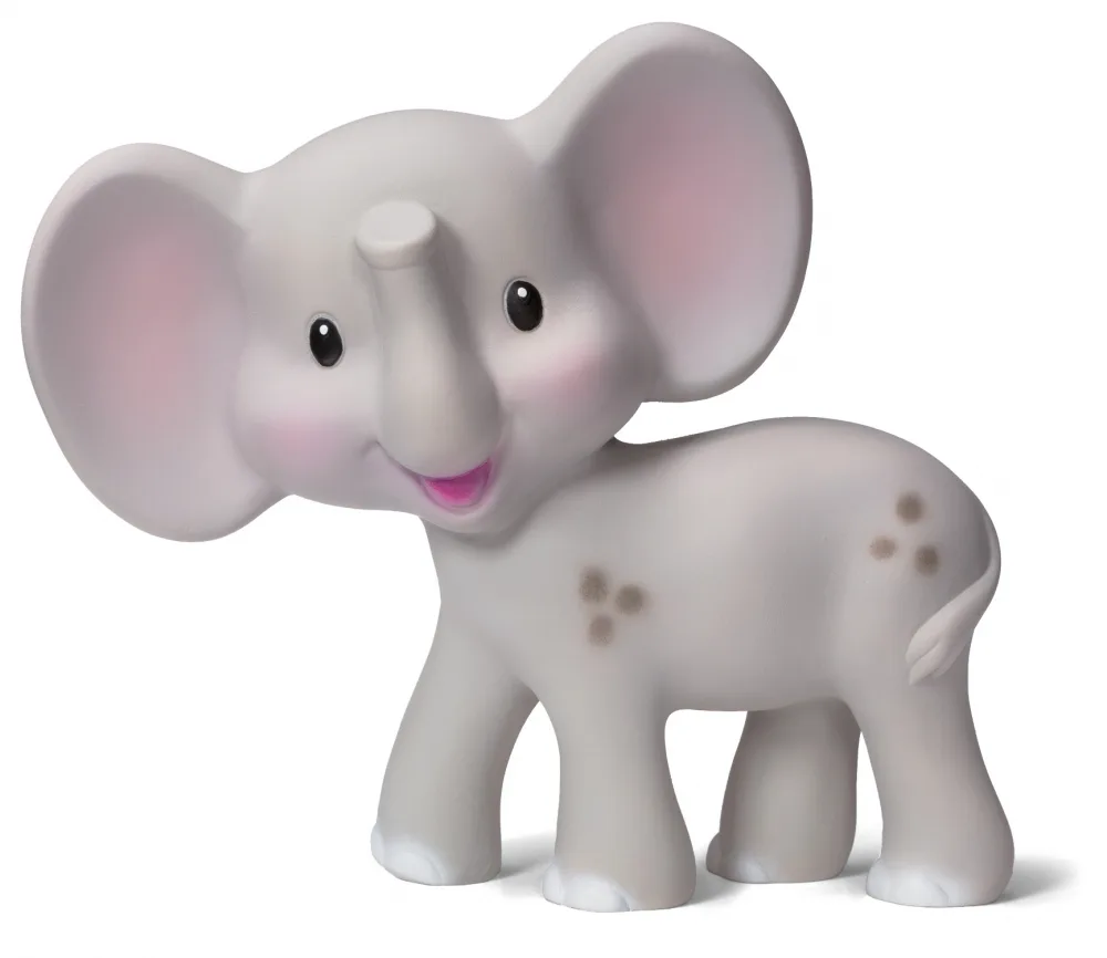 Бебешка играчка гризалка, Infantino, Слонче, Натурален каучук