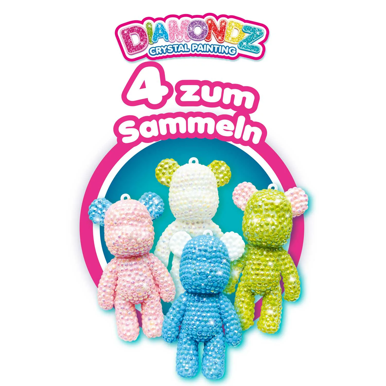 Творчески комплект, Craze, Направи си сам ключодържател с диамантена бродерия, Плюшено мече - Image 3