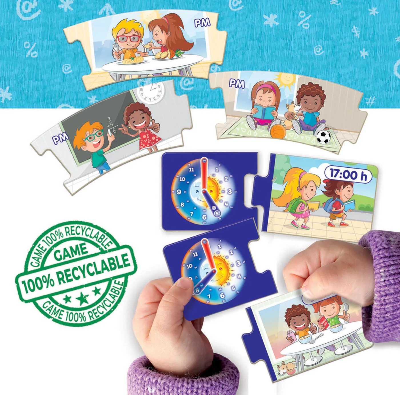 Образователен пъзел, Educa, Колко е часа, 63 части - Image 2