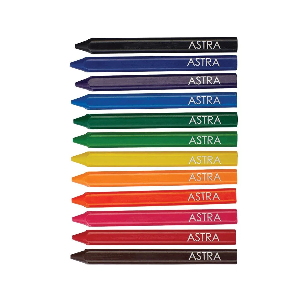 Комплект восъчни пастели, Astra, Триъгълни, 12 цвята - Image 2