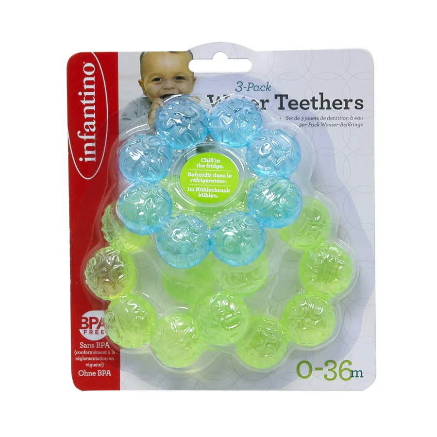 Комплект бебешки гризалки с вода, Infantino, 3 броя