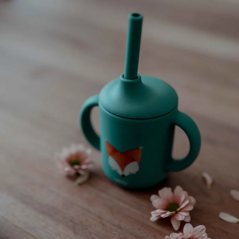 Силиконова чаша със сламка Sassi, Лисица - Image 5