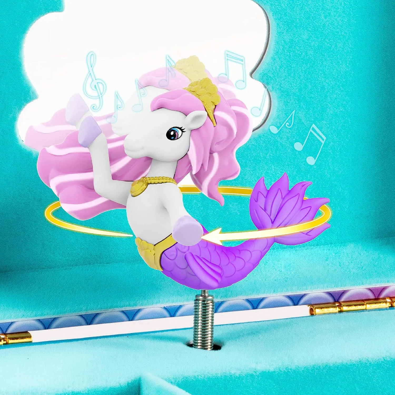 Музикална кутия за бижута, Craze, Galupy Русалка, 14.7 x 12.2 x 9.2 cm - Image 4