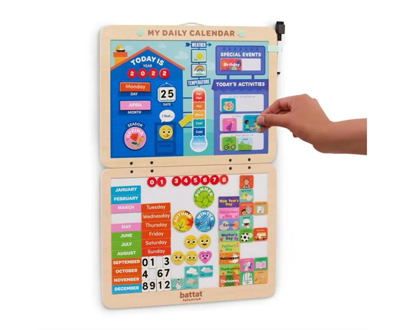 Образователен комплект, Battat, Магнитен календар, 85 части - Image 3