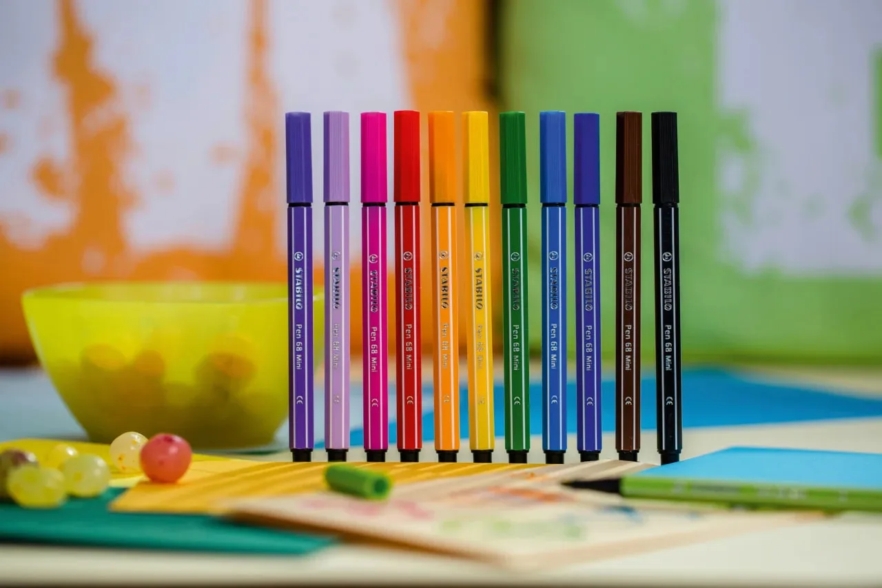 Комплект флумастери, Stabilo, Pen 68 Mini, 12 цвята - Image 4