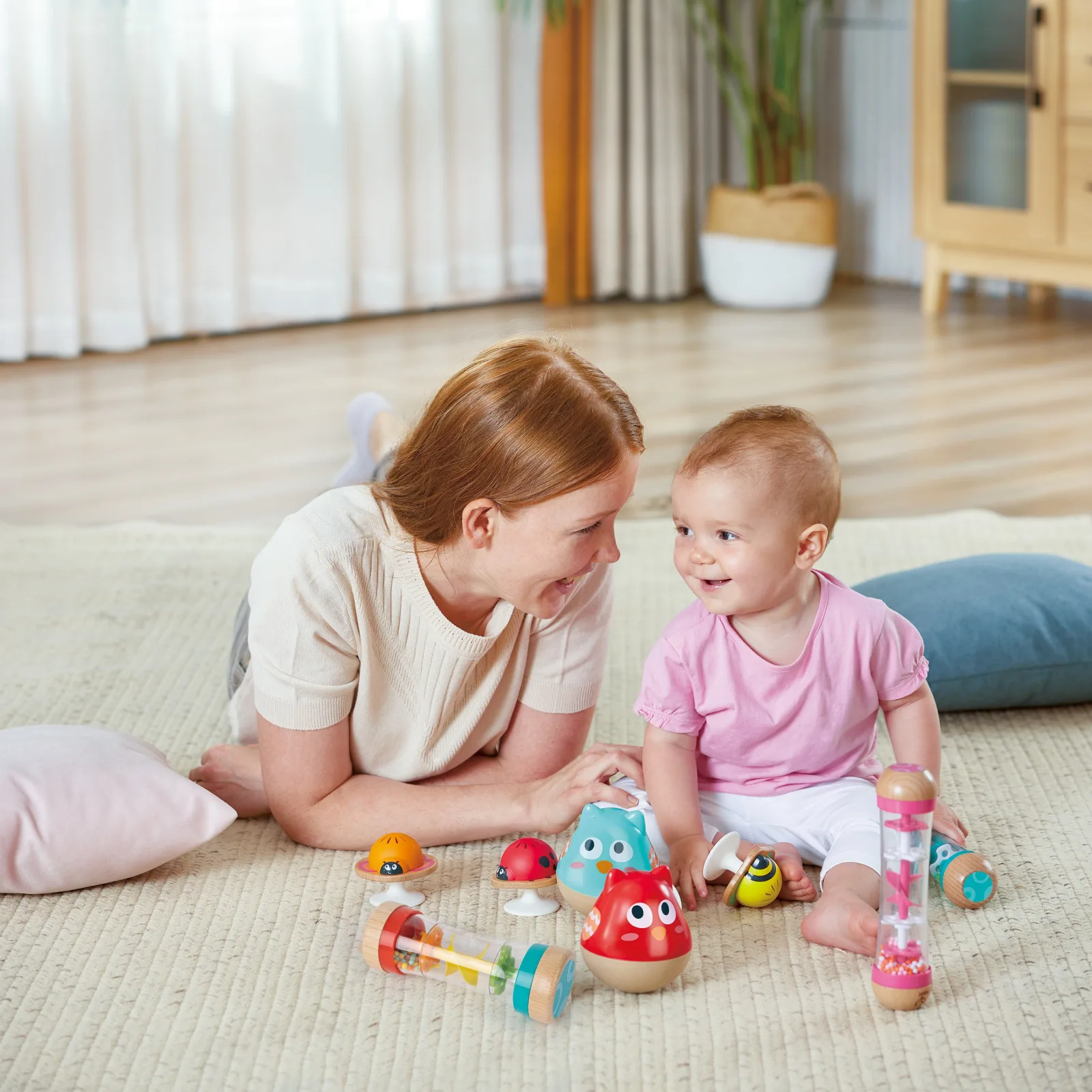 Музикална играчка, Hape, Бухал, Червен - Image 2