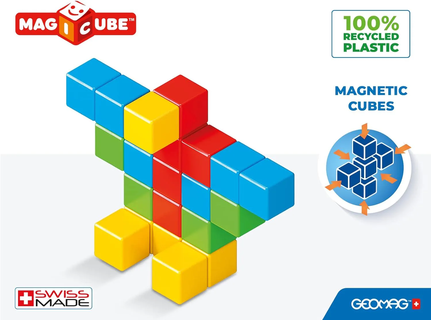 Магнитен конструктор, Geomag, Magicube, Full Color, 24 части - Image 3