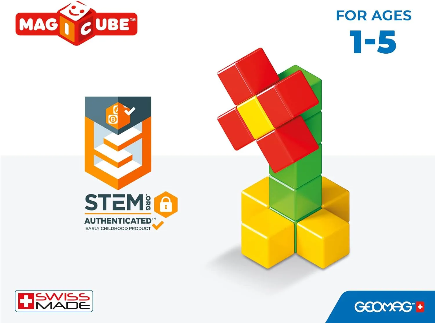 Магнитен конструктор, Geomag, Magicube, Full Color, 24 части - Image 6